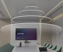 Modern Conference Room with Ceiling Microphone and Enhanced Sound Coverage